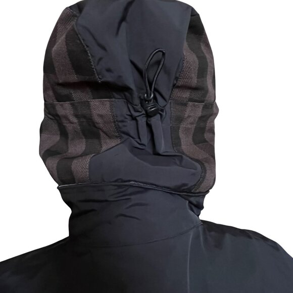 Woolrich Mens Black Brown Buffalo Plaid Jacket Coat Packable Hood Lightweight M - Picture 6 of 16